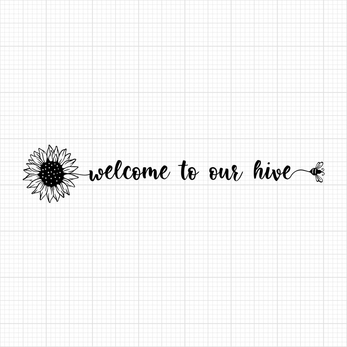 welcome to our hive bee sunflower