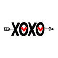 XOXO SVG design for Cricut, Silhouette, laser cutting, vinyl, sublimation, Valentine shirts, signs, decals, mugs, and DIY craft projects.