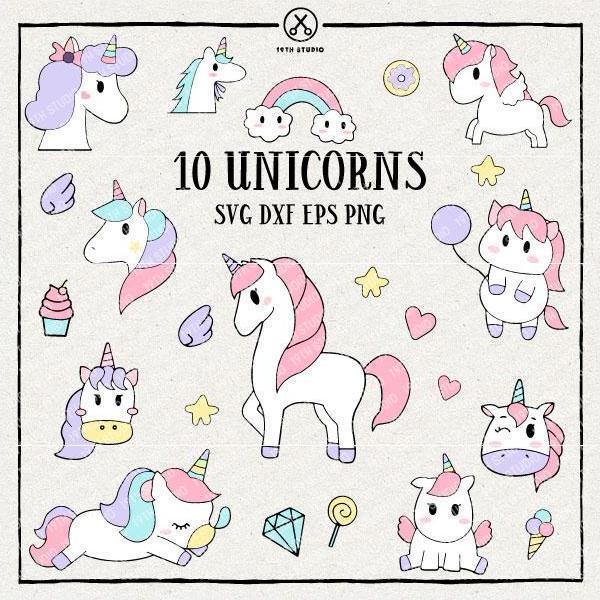 10 Unicorn SVG | VB28 Craft House SVG - SVG files for Cricut and Silhouette