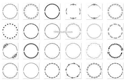 100 Wreaths and Circles SVG | VB21 Craft House SVG - SVG files for Cricut and Silhouette