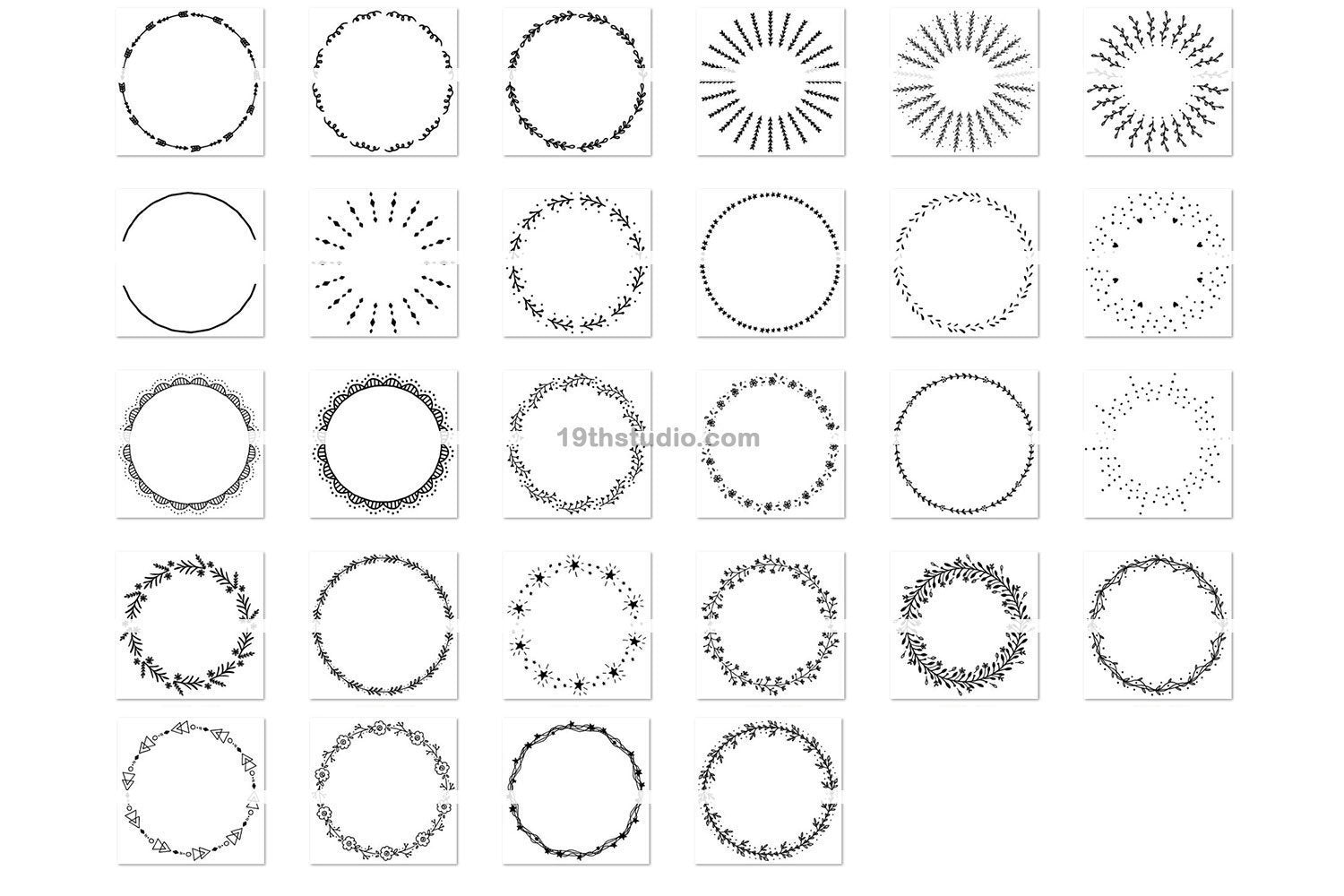 100 Wreaths and Circles SVG | VB21 Craft House SVG - SVG files for Cricut and Silhouette
