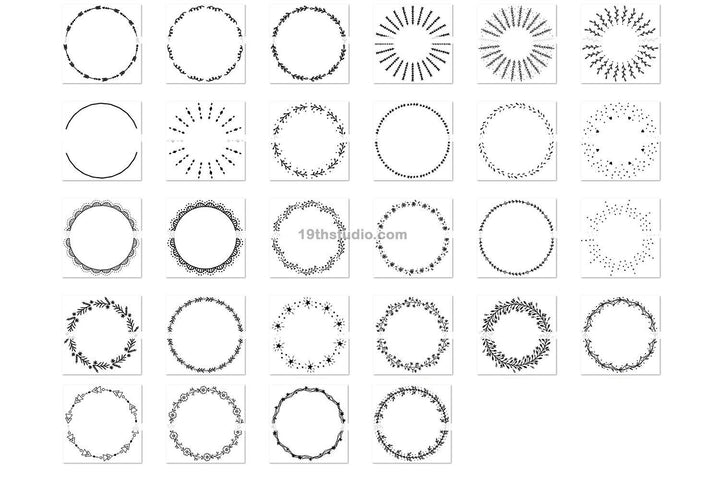 100 Wreaths and Circles SVG | VB21 Craft House SVG - SVG files for Cricut and Silhouette