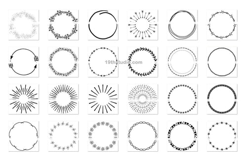 100 Wreaths and Circles SVG | VB21 Craft House SVG - SVG files for Cricut and Silhouette