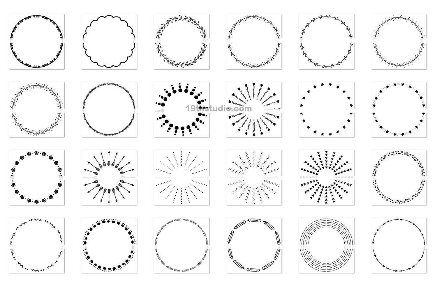 100 Wreaths and Circles SVG | VB21 Craft House SVG - SVG files for Cricut and Silhouette