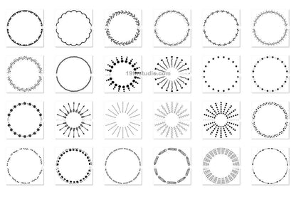100 Wreaths and Circles SVG | VB21 Craft House SVG - SVG files for Cricut and Silhouette