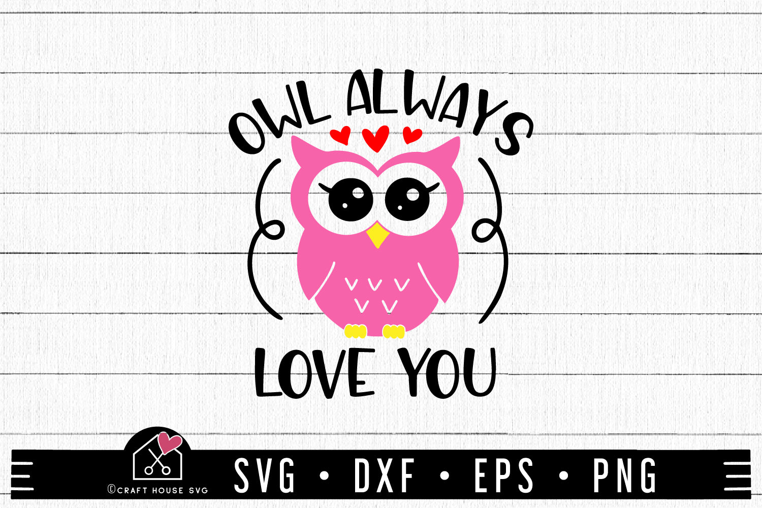 FREE Valentine SVG file | Owl always love you SVG | FB167 - Craft House SVG