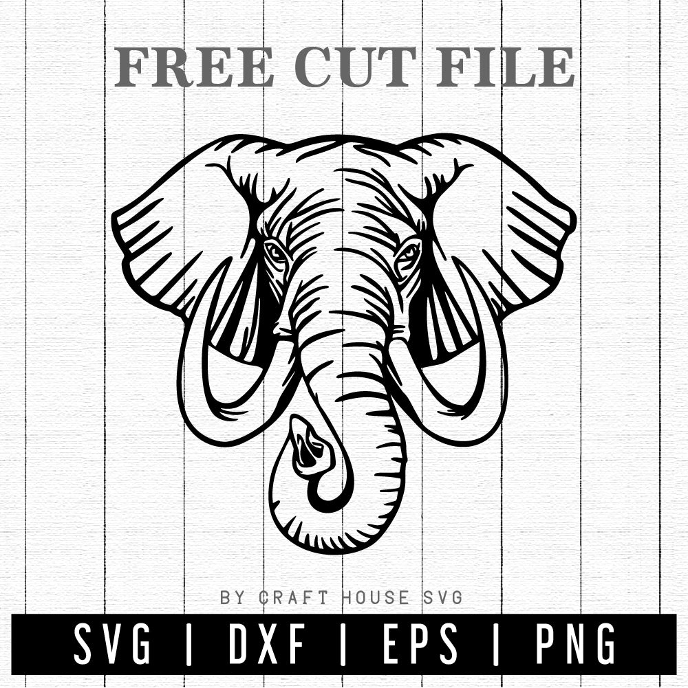 FREE Elephant SVG | FB134 - Craft House SVG