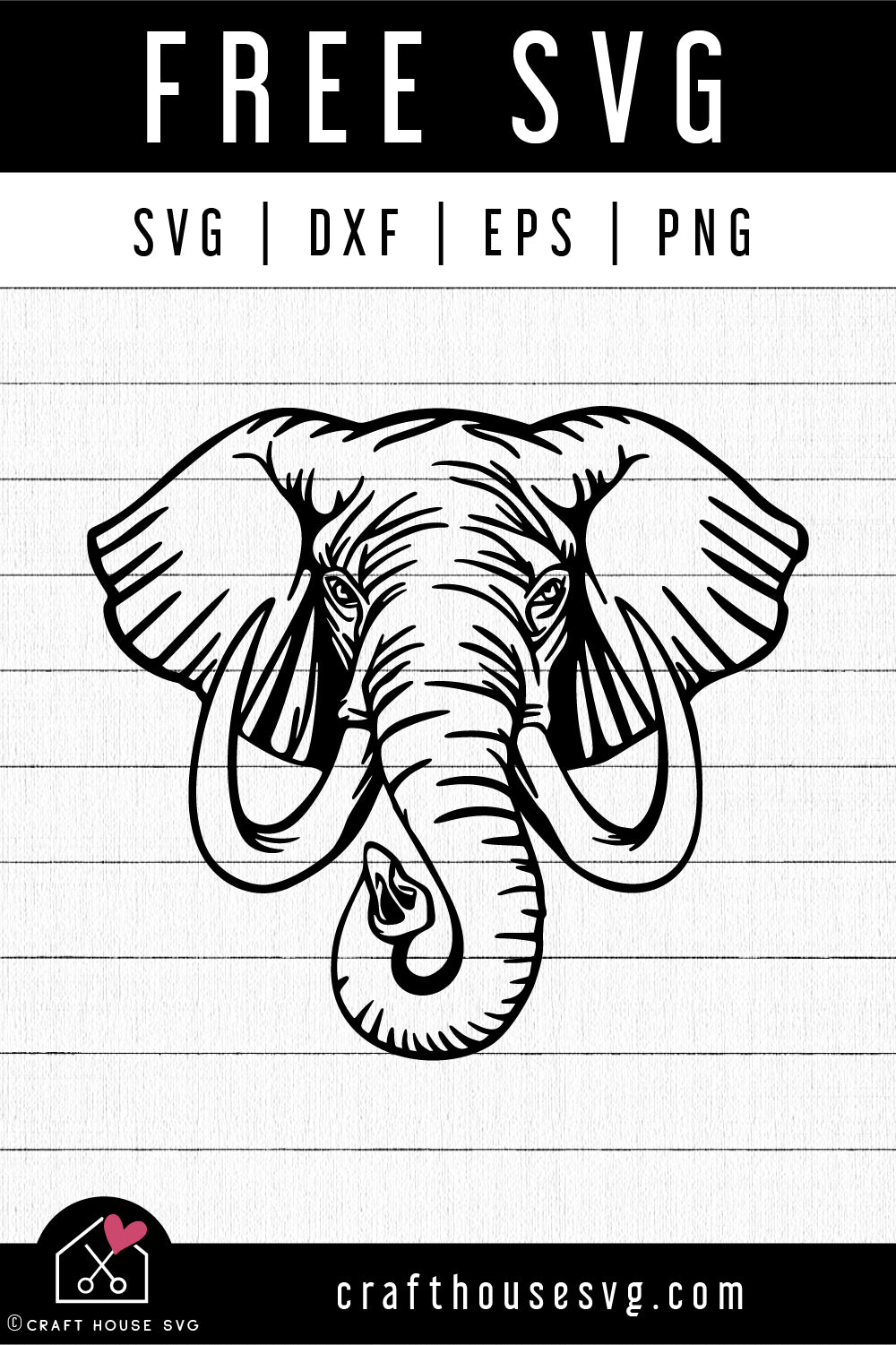 FREE Elephant SVG | FB134 - Craft House SVG