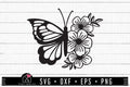 FREE Floral Butterfly SVG | FB137 - Craft House SVG