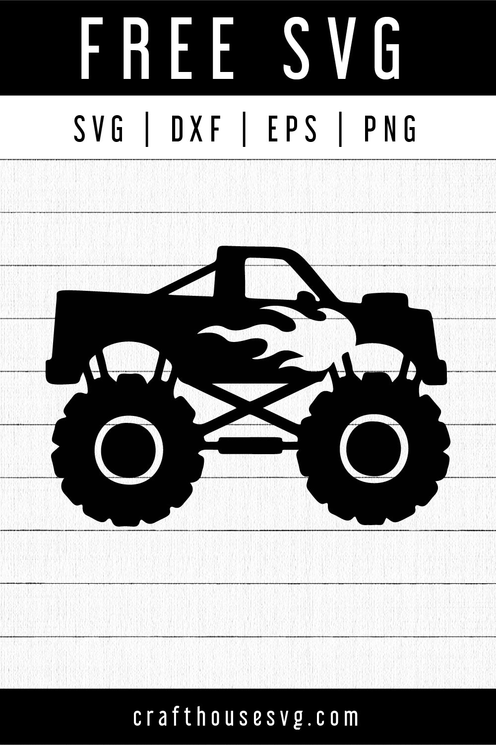 FREE Monster truck SVG | FB138 - Craft House SVG