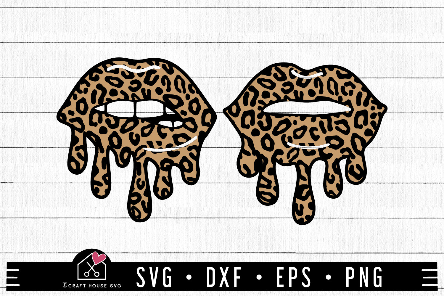 FREE Leopard print dripping lips SVG | FB141