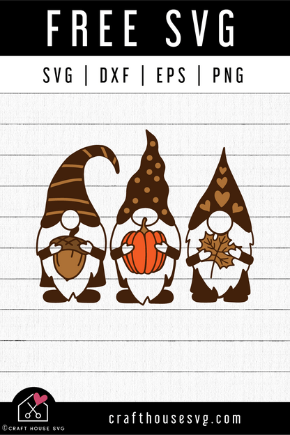 FREE Fall gnome SVG | FB143 - Craft House SVG