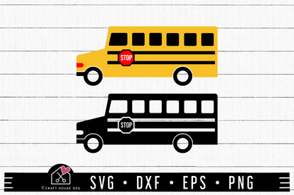 FREE School bus SVG | FB144 - Craft House SVG