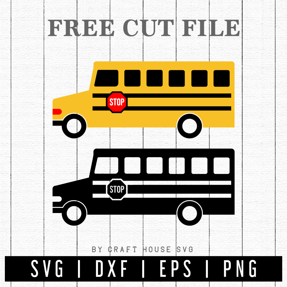 FREE School bus SVG | FB144 - Craft House SVG