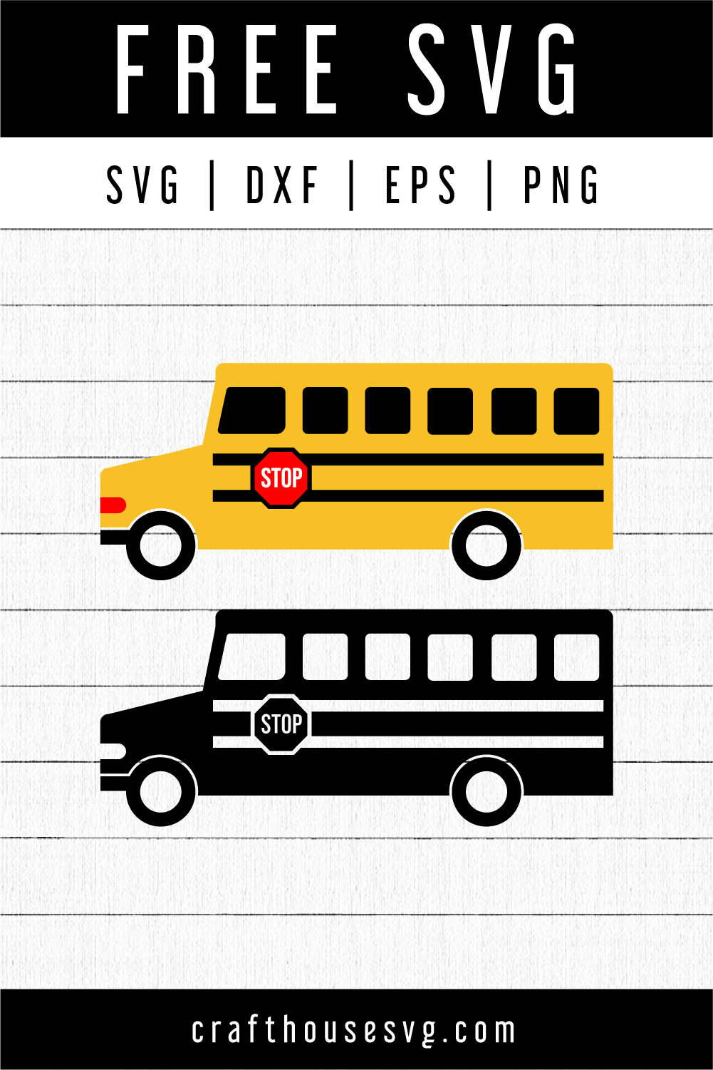 FREE School bus SVG | FB144 - Craft House SVG