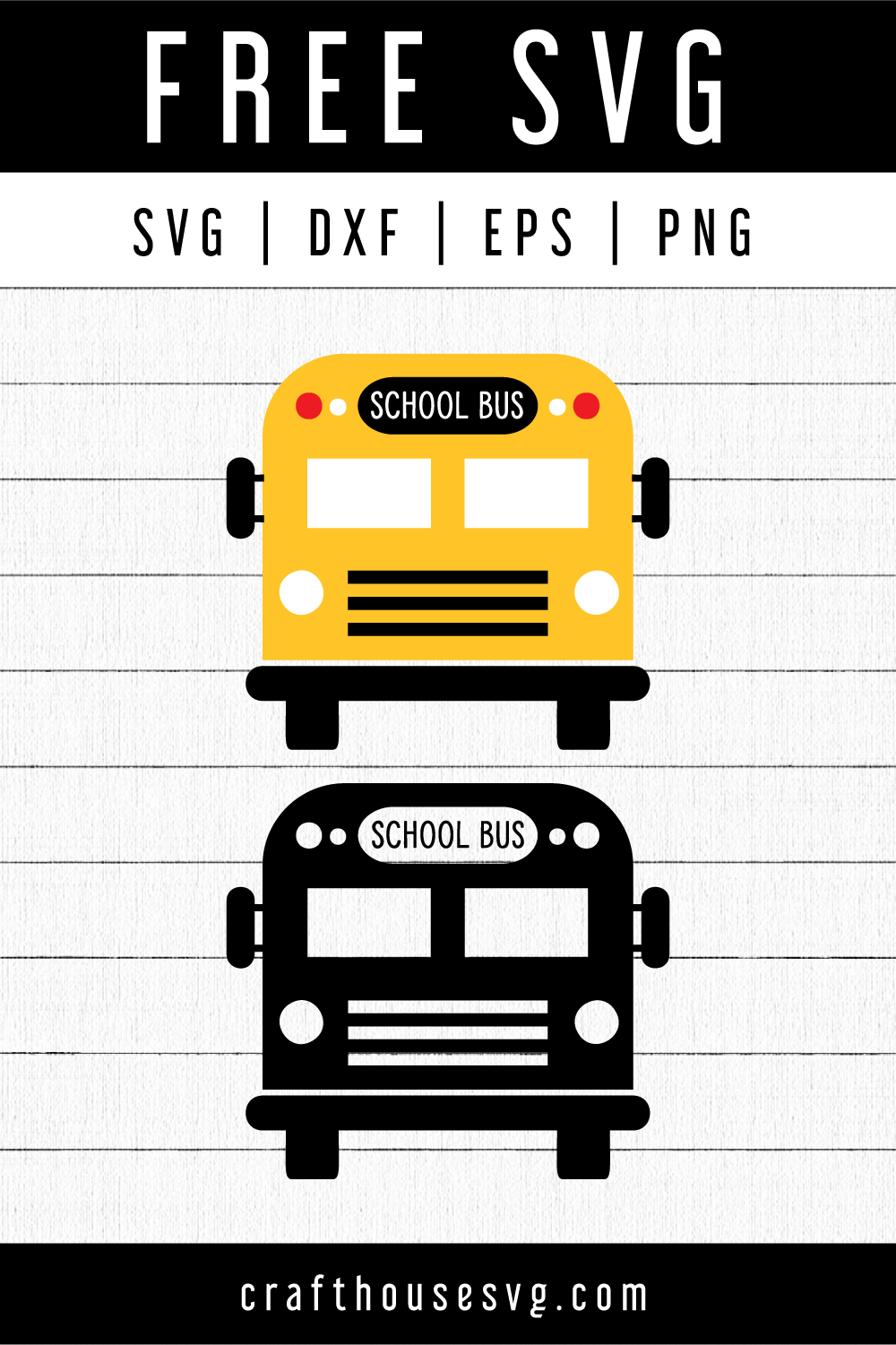 FREE School bus SVG | FB145 - Craft House SVG