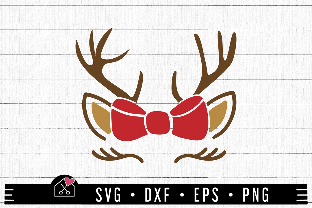 FREE Christmas reindeer bow SVG | FB146