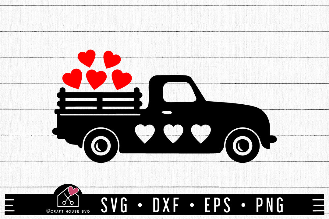 Valentine SVG file | Valentines Day Truck SVG MF91
