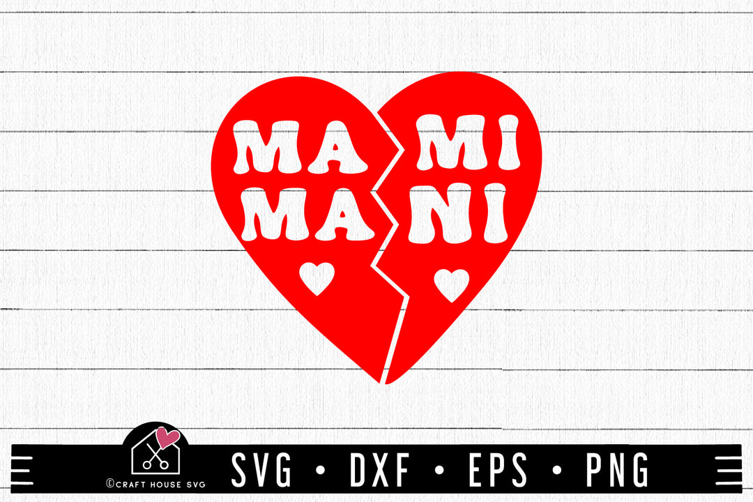 Mama Mini Heart SVG file | Mom SVG cut file 161221