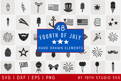 4th of July Illustration Bundle | VB37 Craft House SVG - SVG files for Cricut and Silhouette