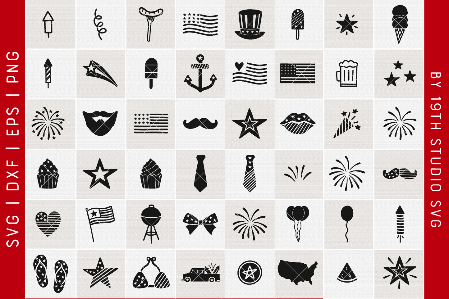 4th of July Illustration Bundle | VB37 Craft House SVG - SVG files for Cricut and Silhouette