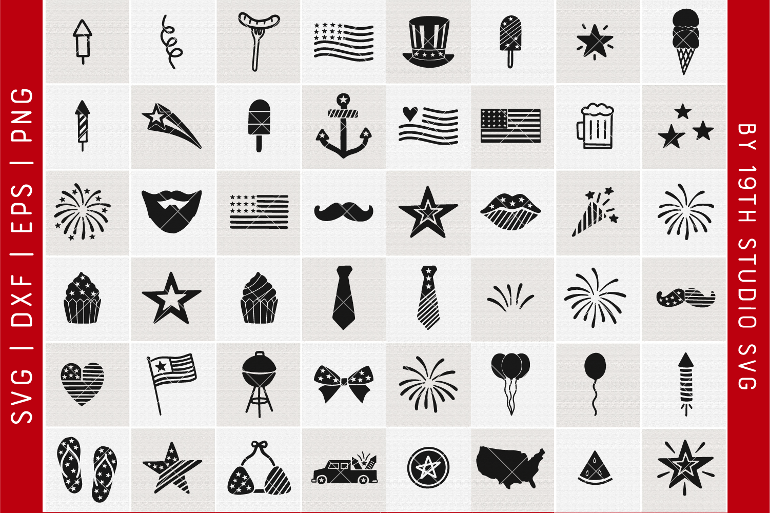 4th of July Illustration Bundle | VB37 Craft House SVG - SVG files for Cricut and Silhouette