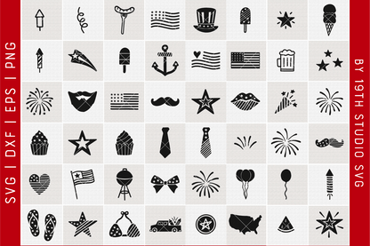 4th of July Illustration Bundle | VB37 Craft House SVG - SVG files for Cricut and Silhouette