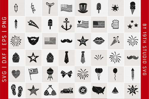 4th of July Illustration Bundle | VB37 Craft House SVG - SVG files for Cricut and Silhouette