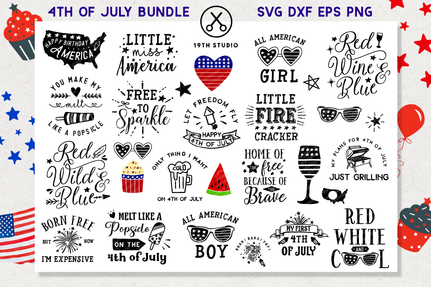 4th of July SVG Bundle | M2 Craft House SVG - SVG files for Cricut and Silhouette