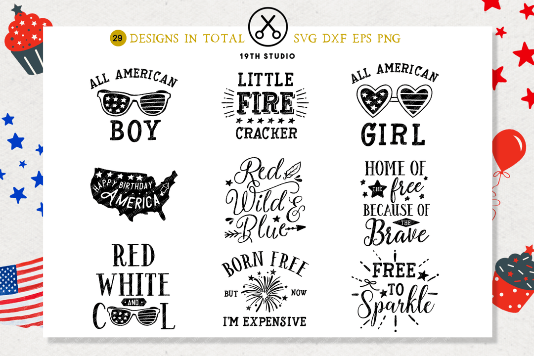 4th of July SVG Bundle | M2 Craft House SVG - SVG files for Cricut and Silhouette