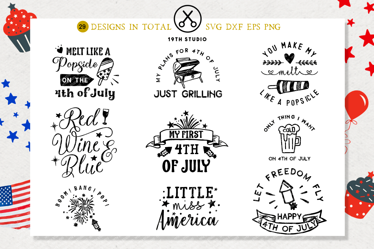 4th of July SVG Bundle | M2 Craft House SVG - SVG files for Cricut and Silhouette