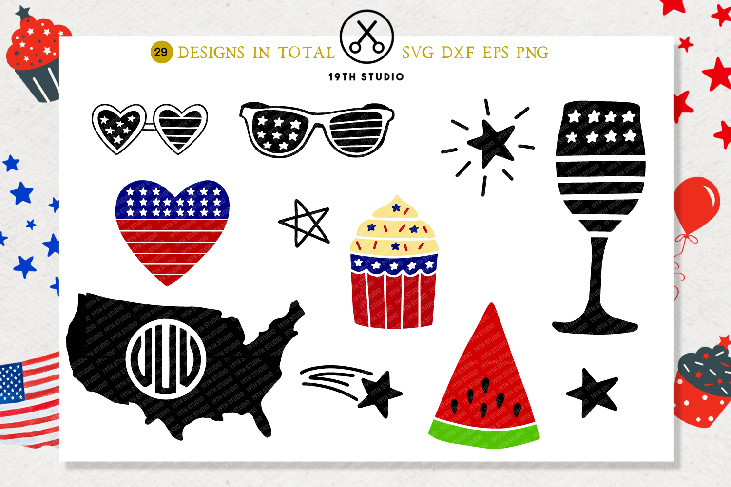 4th of July SVG Bundle | M2 Craft House SVG - SVG files for Cricut and Silhouette