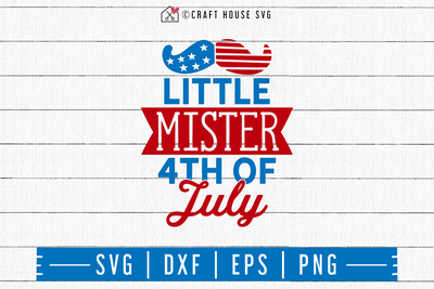 4th of July SVG file | Little mister 4th of July SVG Craft House SVG - SVG files for Cricut and Silhouette