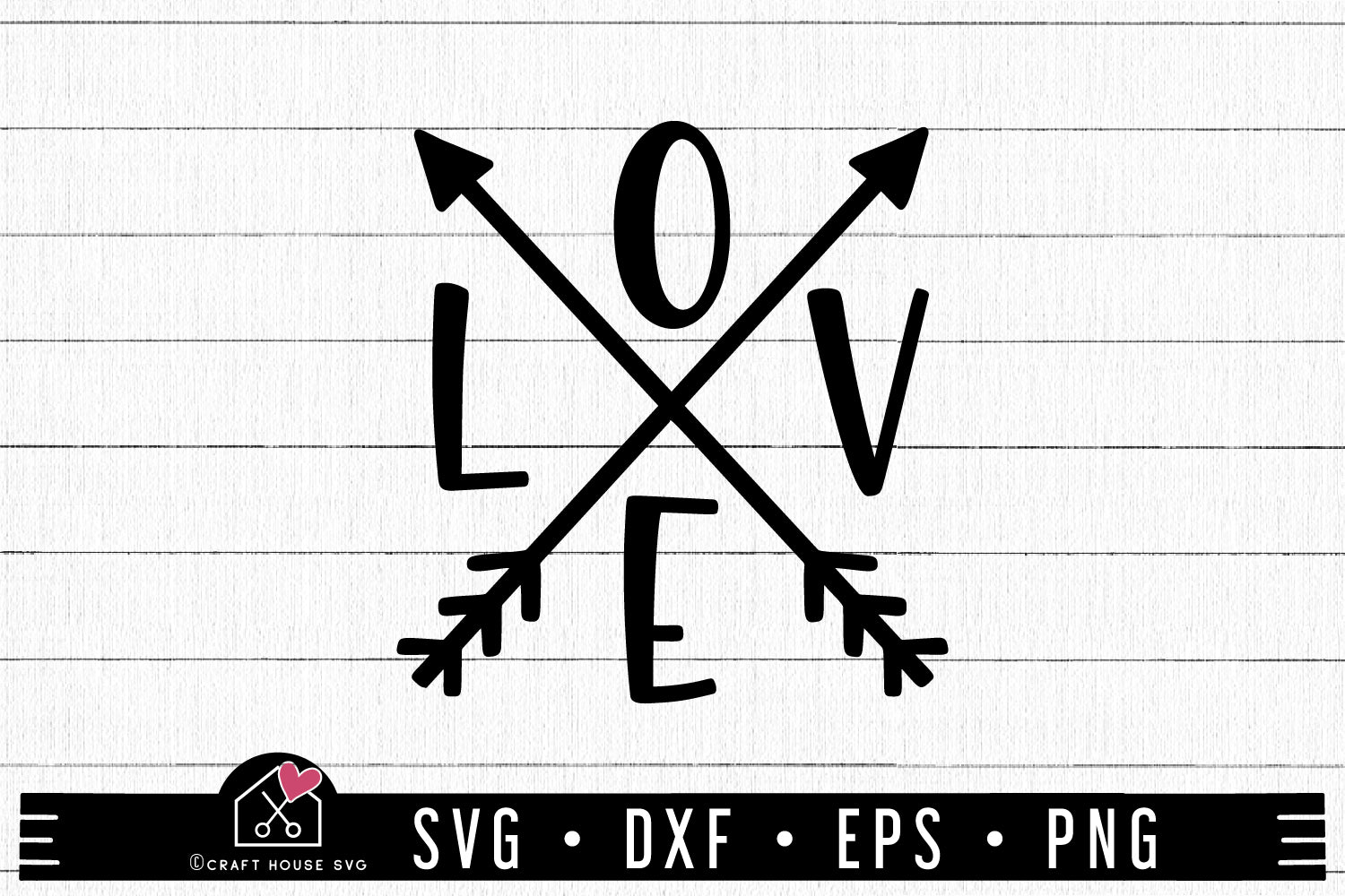 Valentine SVG file | Love crossed arrows SVG MF91