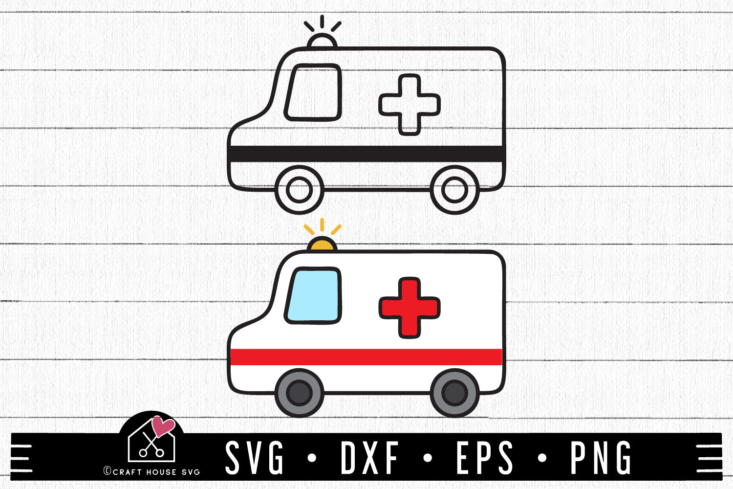 Ambulance Van SVG EMT Emergency Vehicle Cut Files