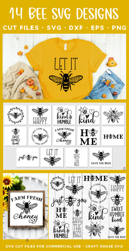 Bee Quotes SVG Bundle - Craft House SVG