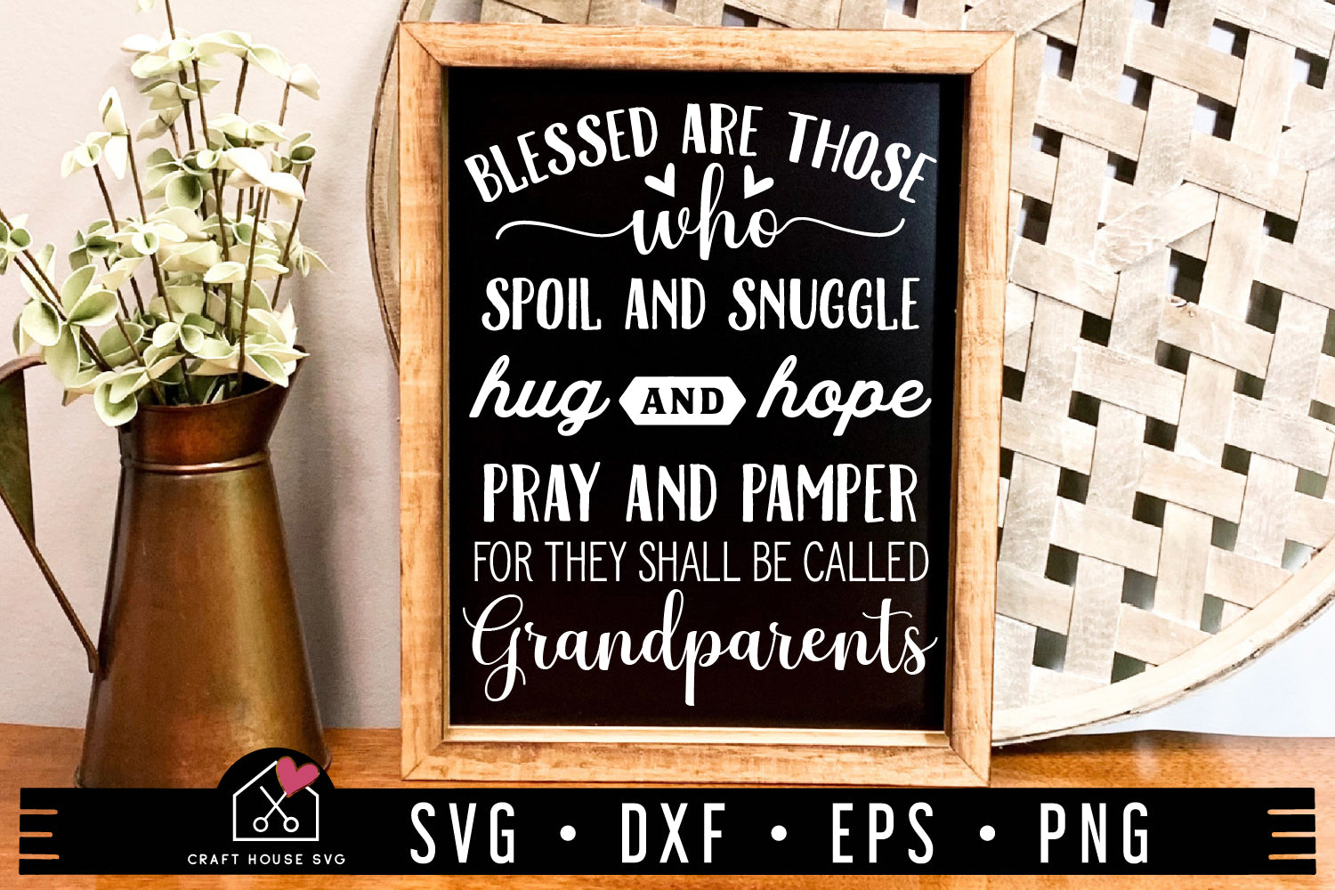 Blessed are those who spoil and snuggle SVG Grandparents Sign Cut File