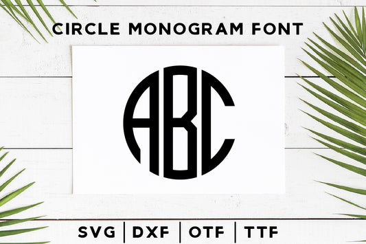 FREE Circle Monogram Font I Round Monogram Letters OTF TTF SVG DXF | FB500 - Craft House SVG