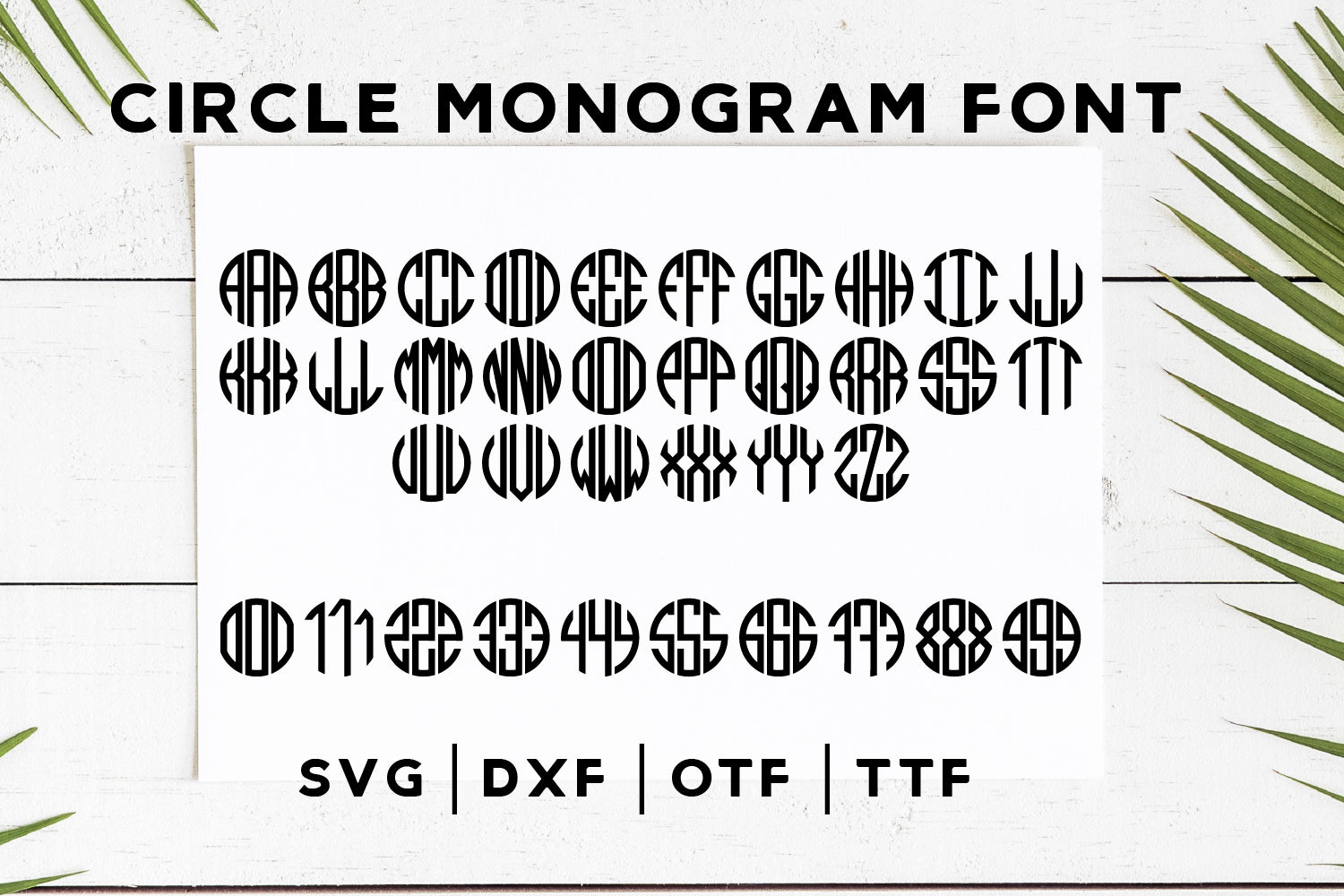 FREE Circle Monogram Font I Round Monogram Letters OTF TTF SVG DXF ...