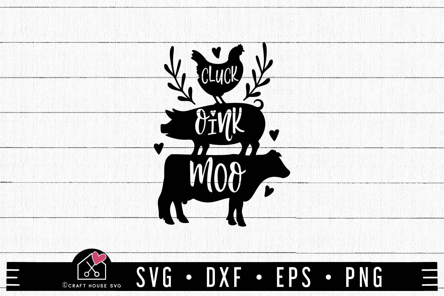 Cluck Oink Moo SVG file | Farmhouse Kitchen Cut File