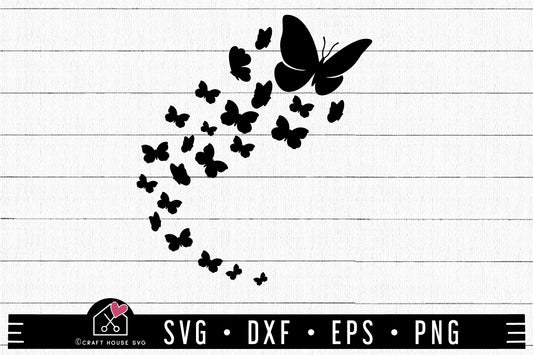 FREE Flying Butterflies SVG Butterfly Cut File | FB447 - Craft House SVG