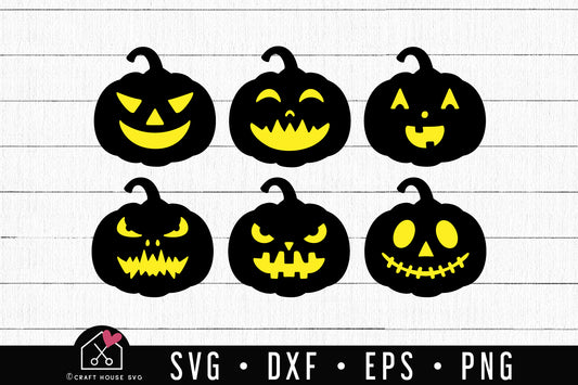 FREE Pumpkin Faces SVG | FB154