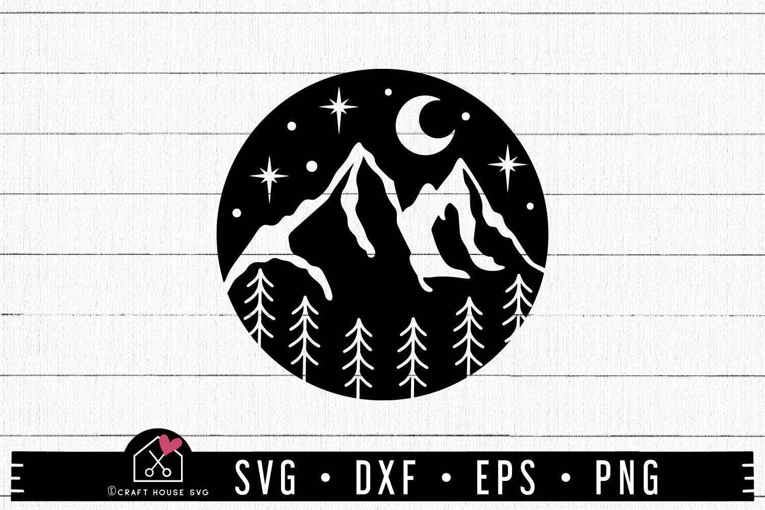 FREE Circle Camping Scene SVG | FB155 - Craft House SVG
