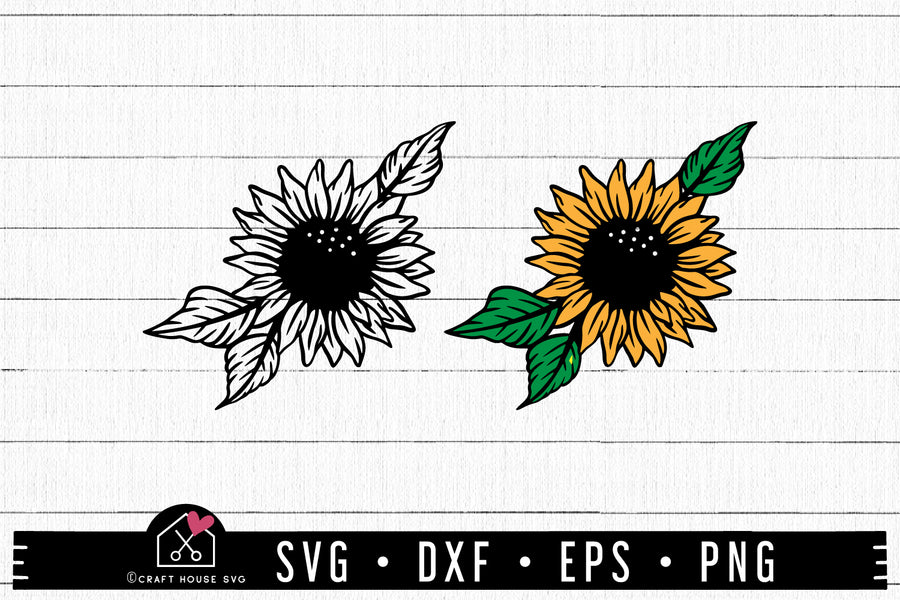 FREE Sunflower SVG | FB157 - Craft House SVG