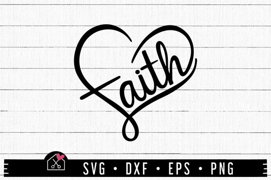 FREE Faith Heart SVG | FB159 - Craft House SVG