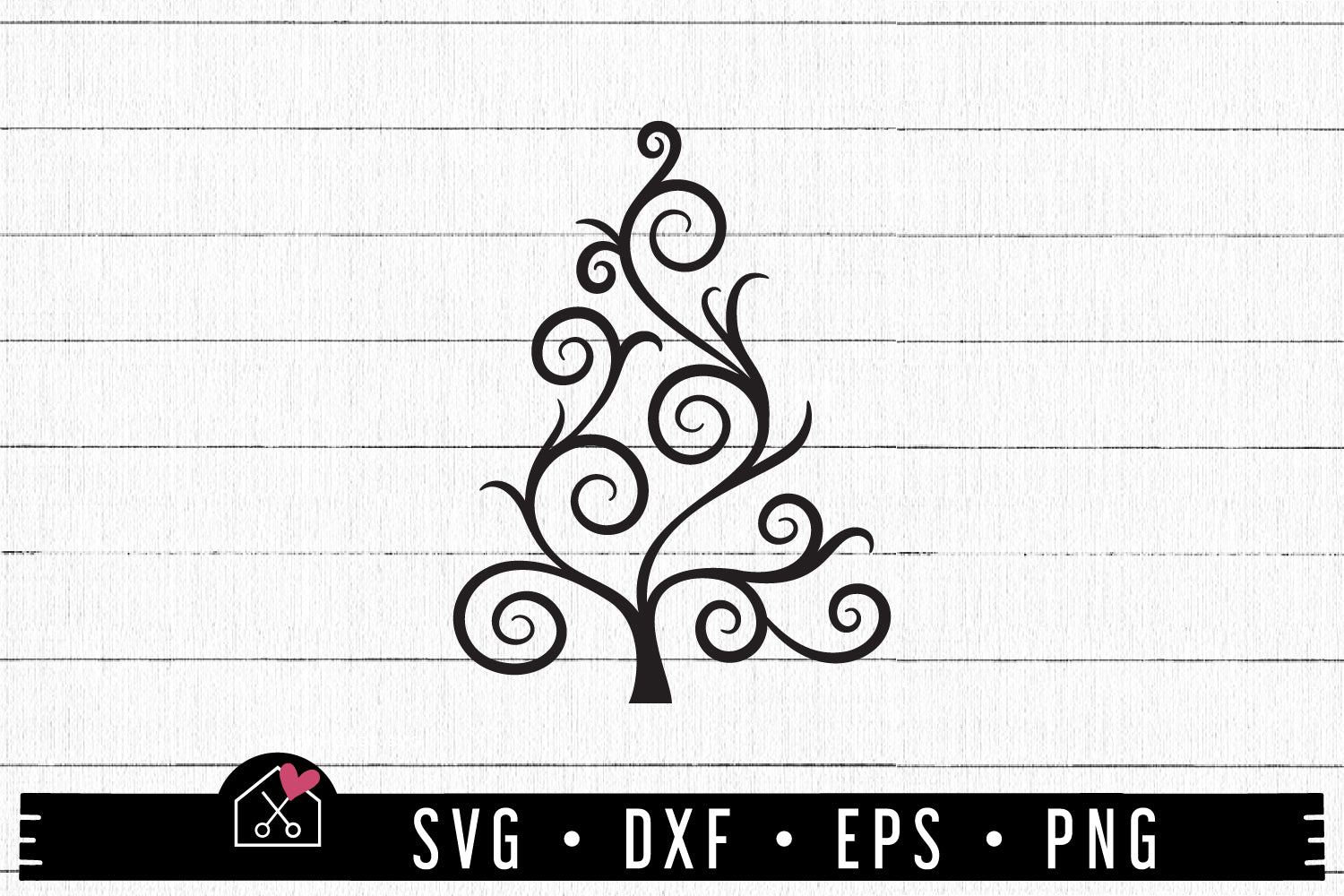 FREE Flourish Christmas Tree SVG | FB164 - Craft House SVG