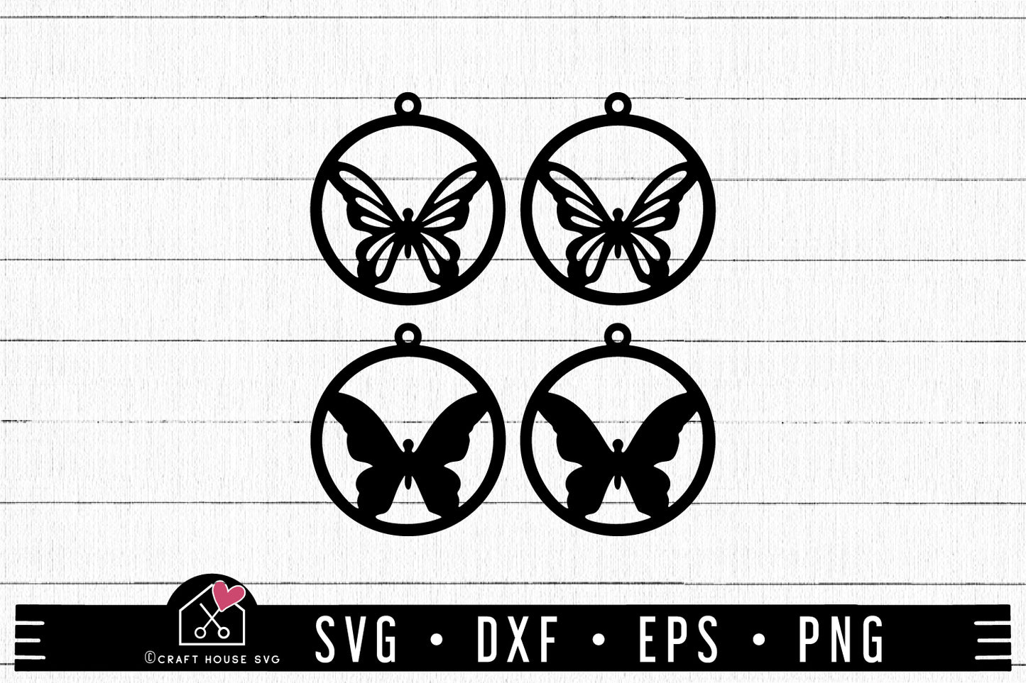 FREE Butterfly Earrings SVG file | Earrings, necklace SVG | FB176 - Craft House SVG