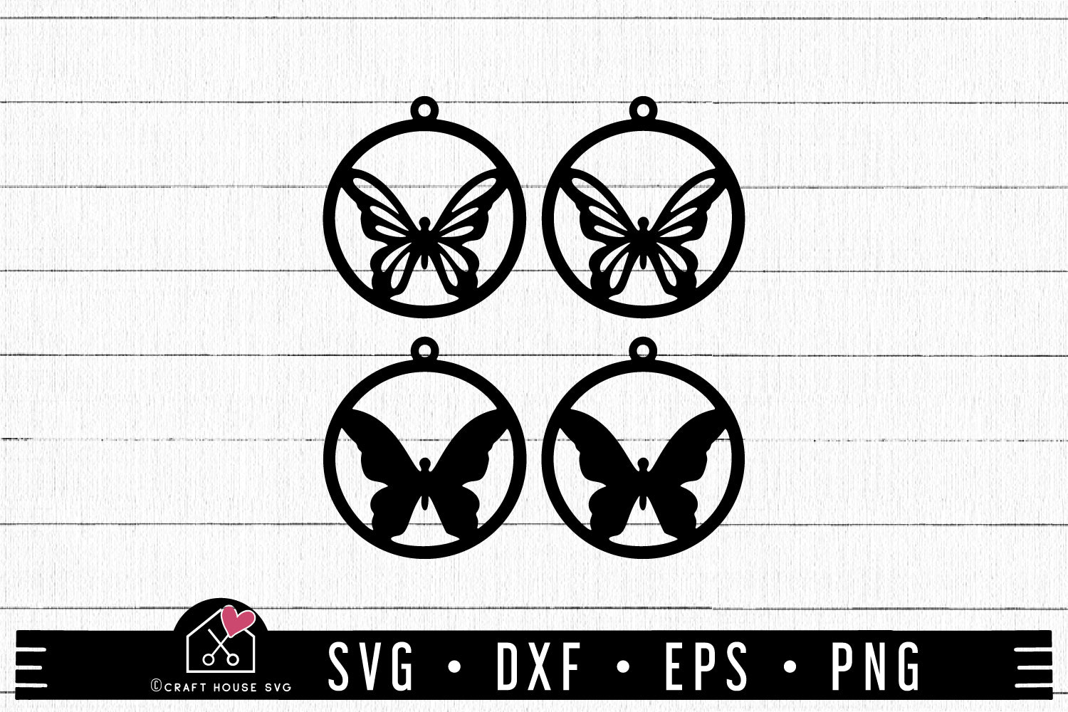 FREE Butterfly Earrings SVG file | Earrings, necklace SVG | FB176 - Craft House SVG