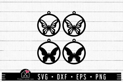 FREE Butterfly Earrings SVG file | Earrings, necklace SVG | FB176 - Craft House SVG