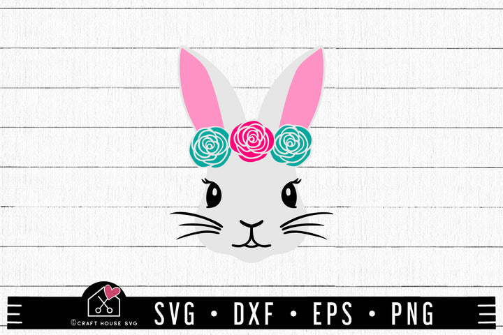 FREE Easter Bunny Floral SVG file | Easter SVG | FB180